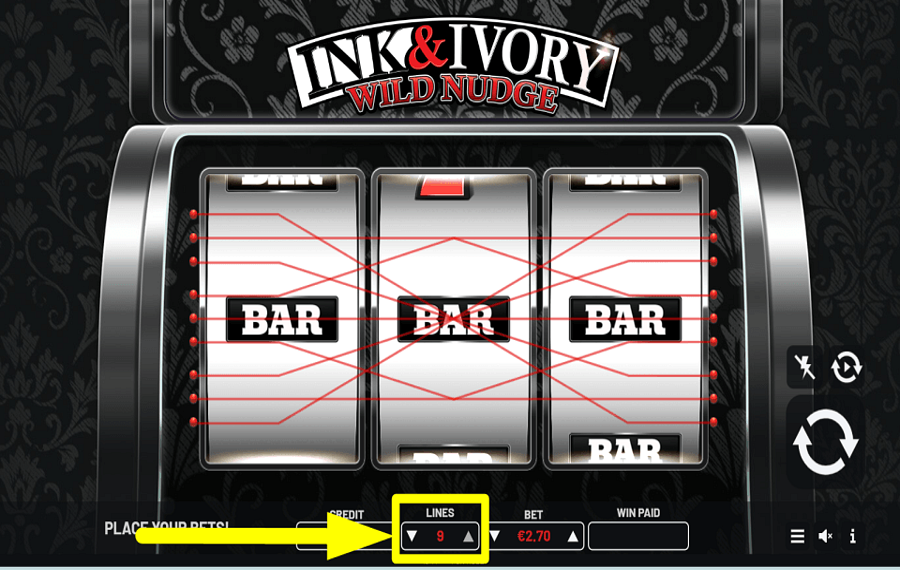 Ink and Ivory CONTROL THE PAYLINES.