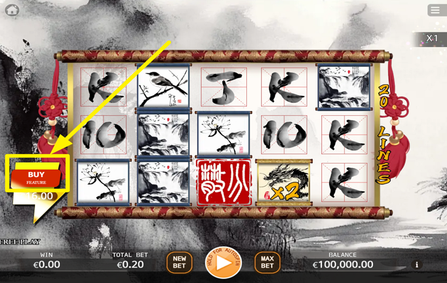 Ink Painting Master Buy Feature FREE SPINS, MORE WINS?