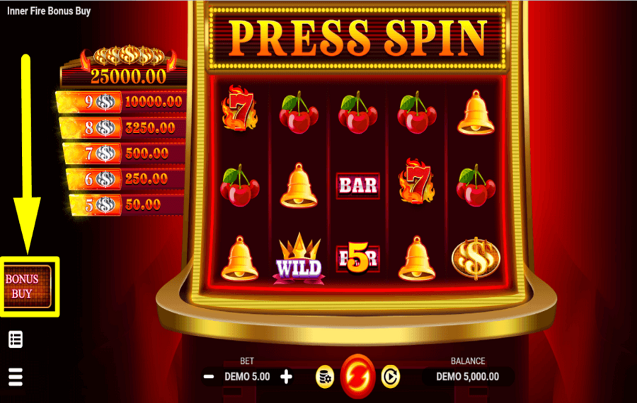 Inner Fire Bonus Buy KAUFEN SIE DIE BONUSFUNKTION.