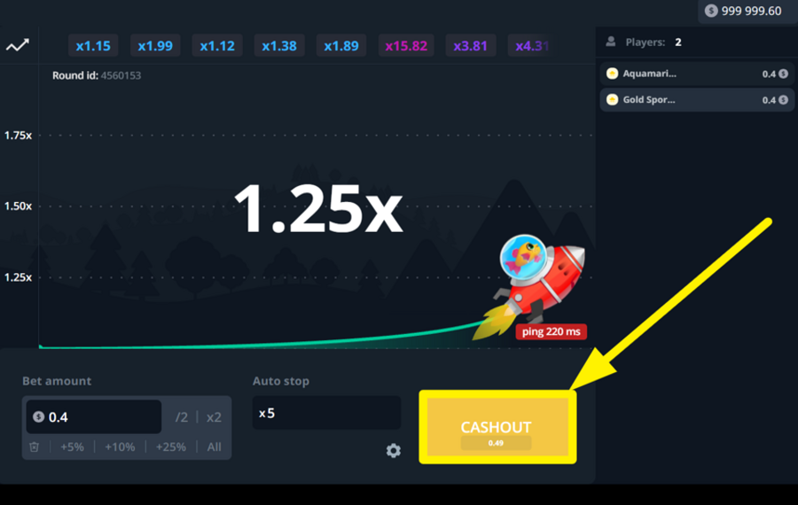 InOut Crash ENCAISSEZ VOS GAINS.
