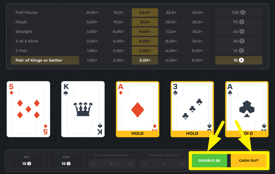 InOut Joker Poker RADDOPPIA O INCASSA LE TUE VINCITE.