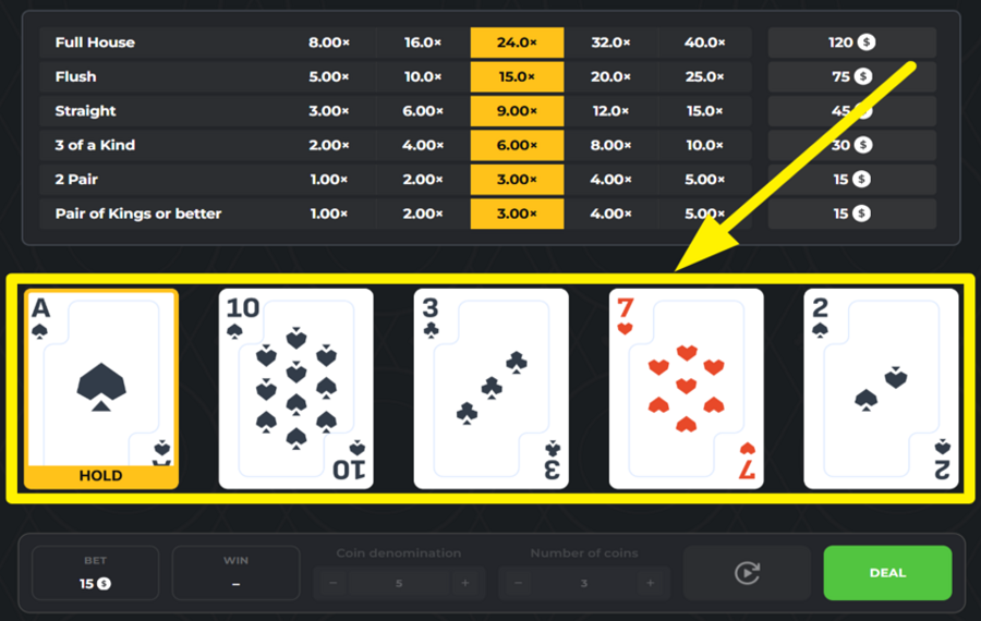 InOut Joker Poker TIENI LE CARTE.