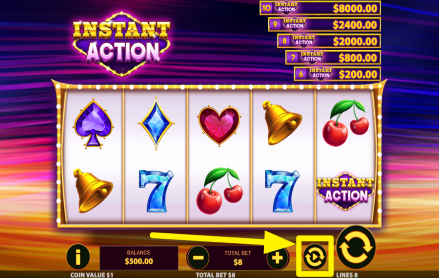 Instant Action ELIGE GIROS AUTOMÁTICOS.