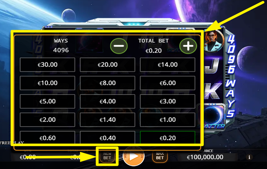 Interstellar Home DETERMINE YOUR TOTAL BET.