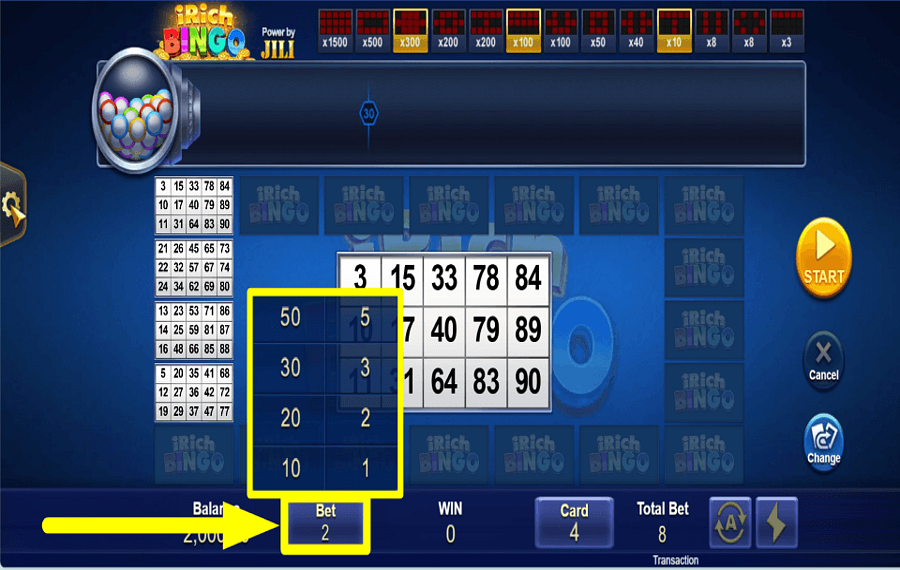 iRich Bingo CONTROLLA LE TUE SCOMMESSE.