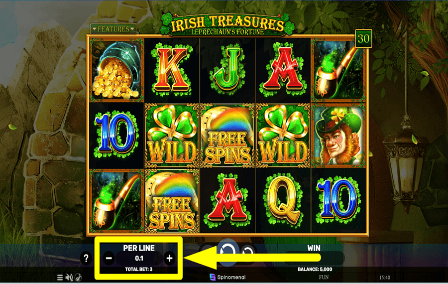 Irish Treasures Leprechauns Fortune CHOOSE YOUR WAGER.