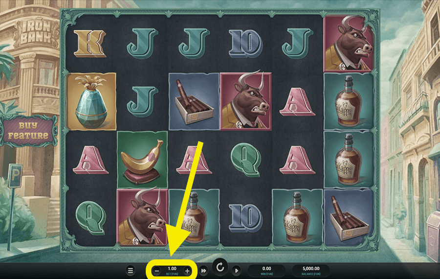 Iron Bank Scegli l'importo della tua scommessa.