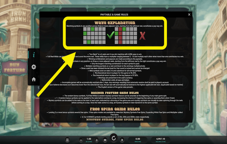 Iron Bank Scegli le linee di pagamento.