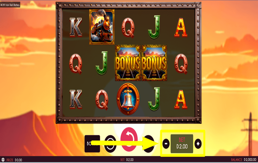 Iron Rail Riches SELECCIONA TU APUESTA.