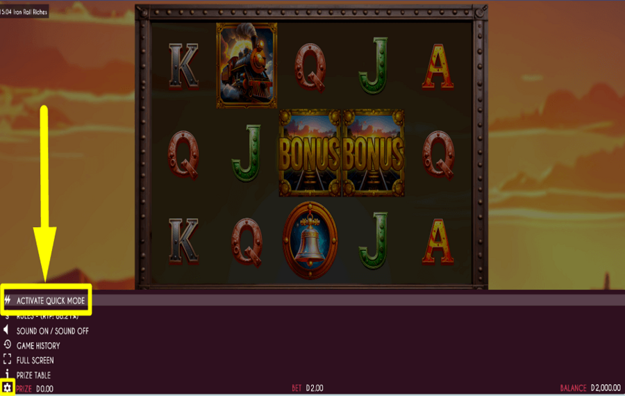 Iron Rail Riches ACELERA EL JUEGO.
