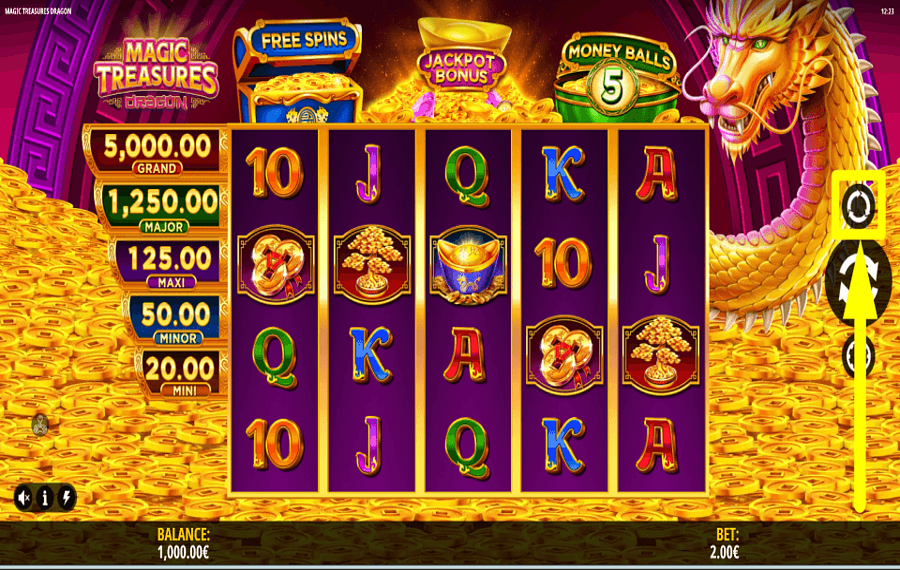 iSoftBet Magic Treasures Dragon ACTIVER LA LECTURE AUTOMATIQUE.