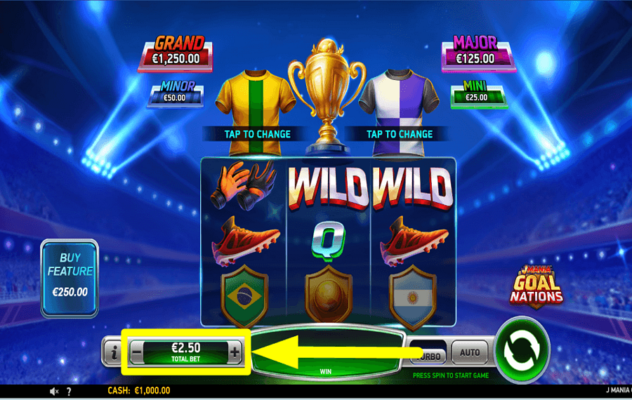 J Mania Goal Nations SELECCIONE LA APUESTA.