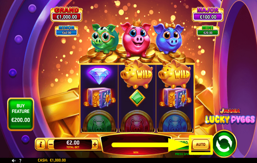 J Mania Lucky Pyggs РАССМОТРИТЕ ФУНКЦИЮ АВТОВОСПРОИЗВЕДЕНИЯ.