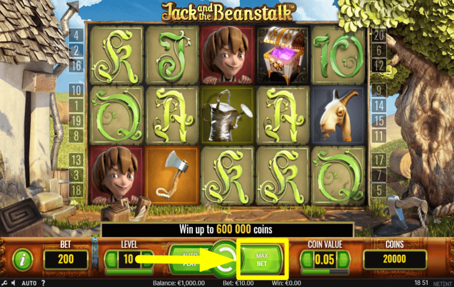 Jack and the Beanstalk ENGAGEZ LA MISE MAXIMALE.