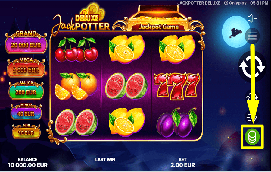 Jack Potter Deluxe PLACE YOUR WAGER.