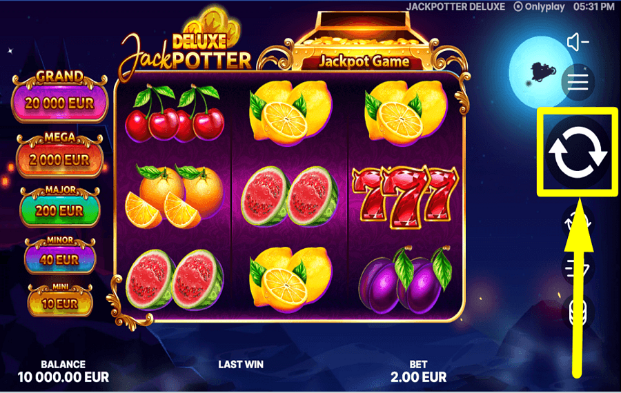 Jack Potter Deluxe PLAY FOR PRIZES.