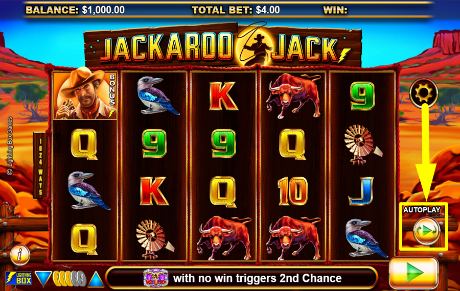 Jackaroo Jack WÄHLEN SIE AUTOMATISCHE SPINS.