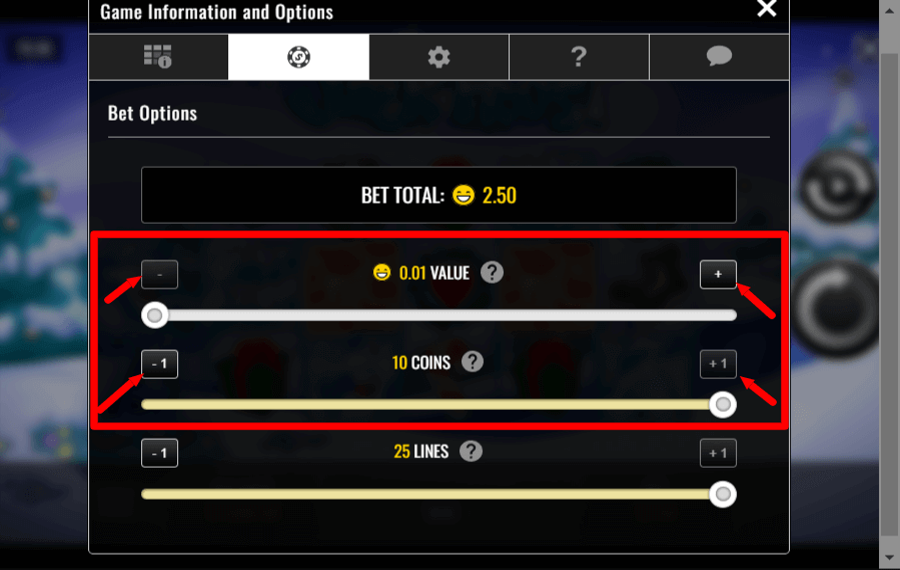 Jack Frost Choose your bet amount.