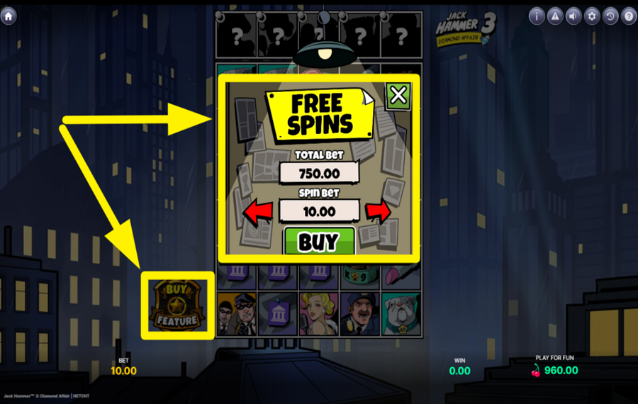 Jack Hammer 3 KOSTENLOSE SPINS KAUFEN.