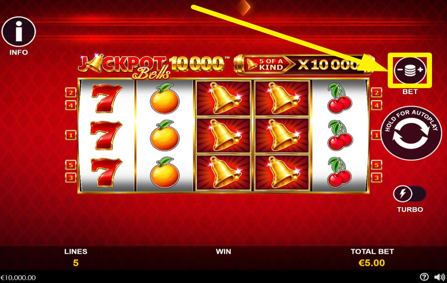 Jackpot Bells 10000 DECIDE ON YOUR BET.