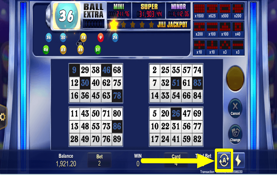 Jackpot Bingo ATTIVA LA RIPRODUZIONE AUTOMATICA.
