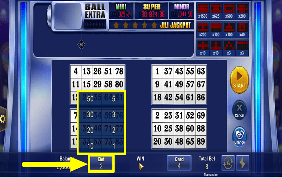 Jackpot Bingo REGOLARE IL PALO.
