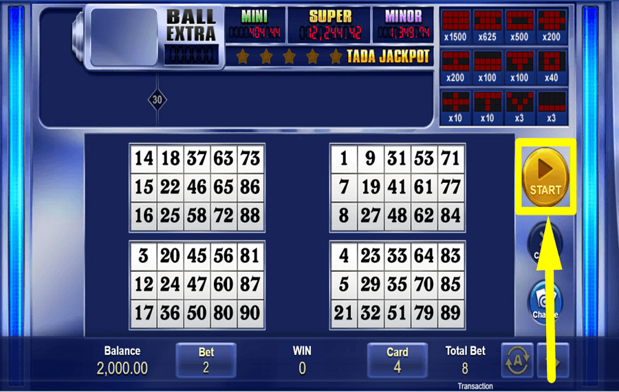 Jackpot Bingo SPIELVERSUCH.