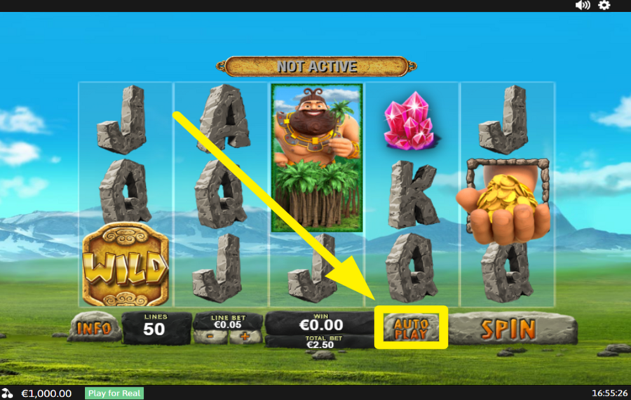 Jackpot Giant ATTIVARE LA FILATURA AUTOMATICA.