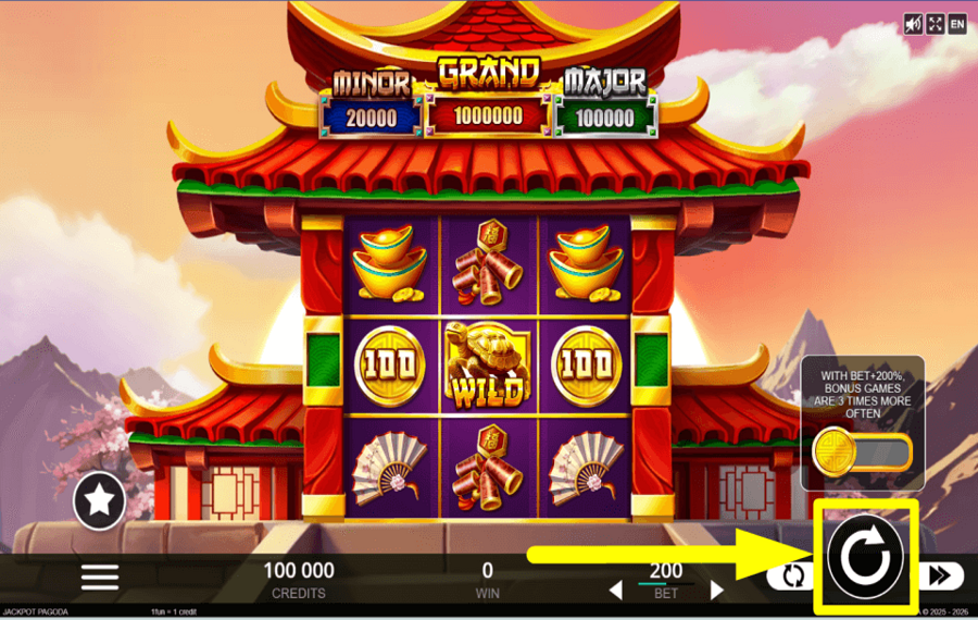 Jackpot Pagoda ATTEMPT TO WIN.