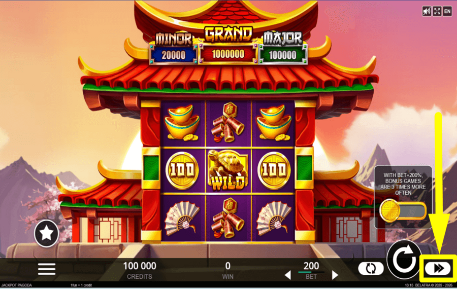 Jackpot Pagoda ACTIVATE TURBO MODE.