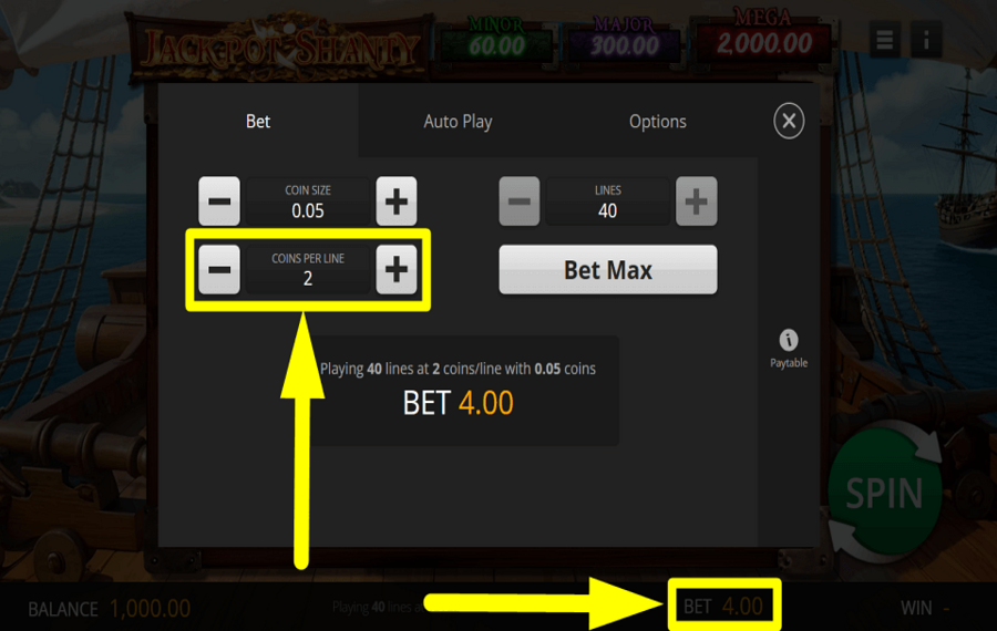 Jackpot Shanty DISPORRE LE MONETE.