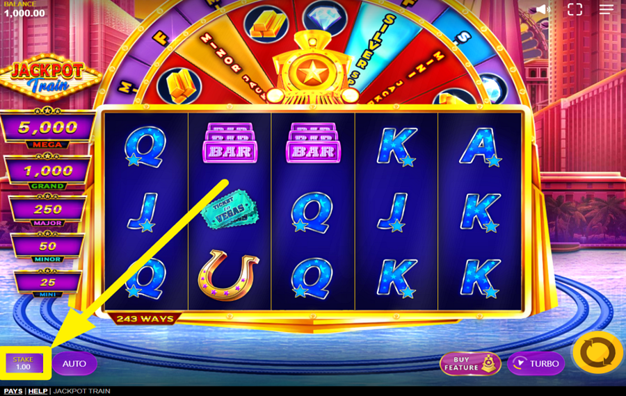 Jackpot Train SET YOUR BET.
