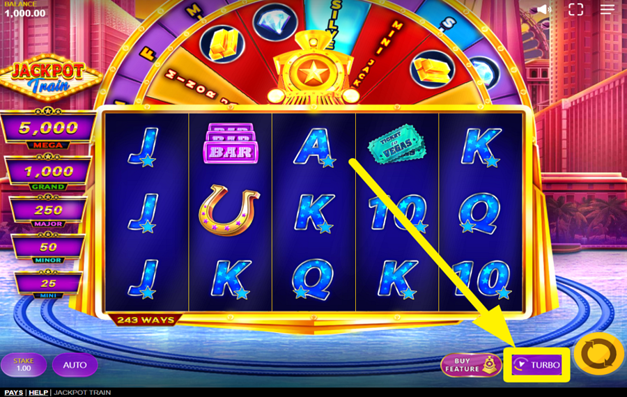 Jackpot Train MAXIMIZE THE SPEED.