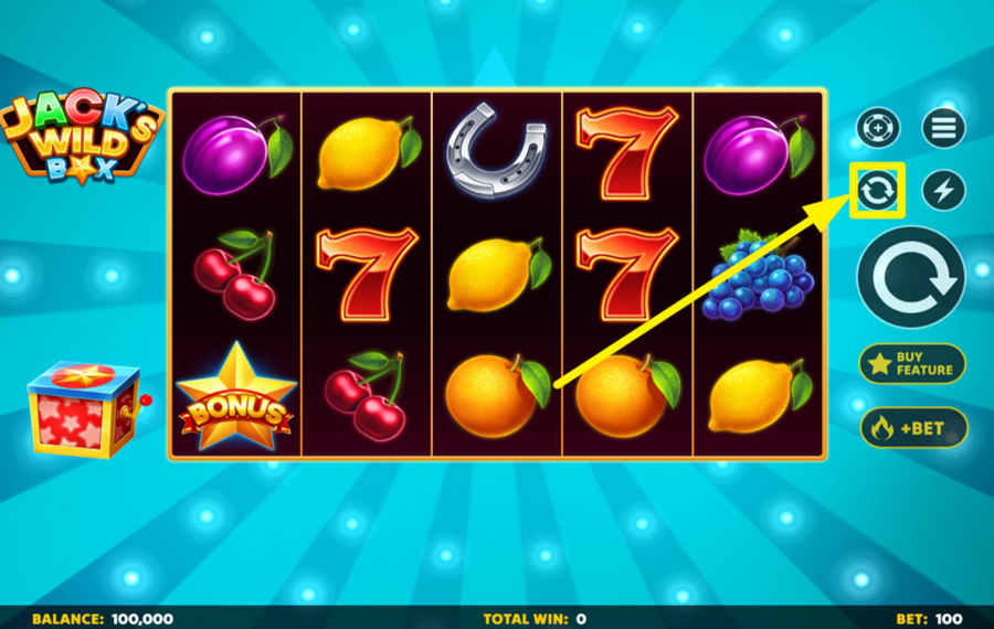 Jacks Wild Box UTILICE LA FUNCIÓN DE REPRODUCCIÓN AUTOMÁTICA.