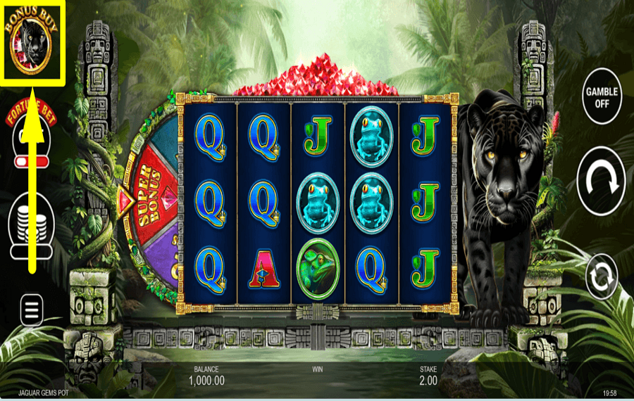 Jaguar Gems Pot ACQUÉRIR DES BONUS.