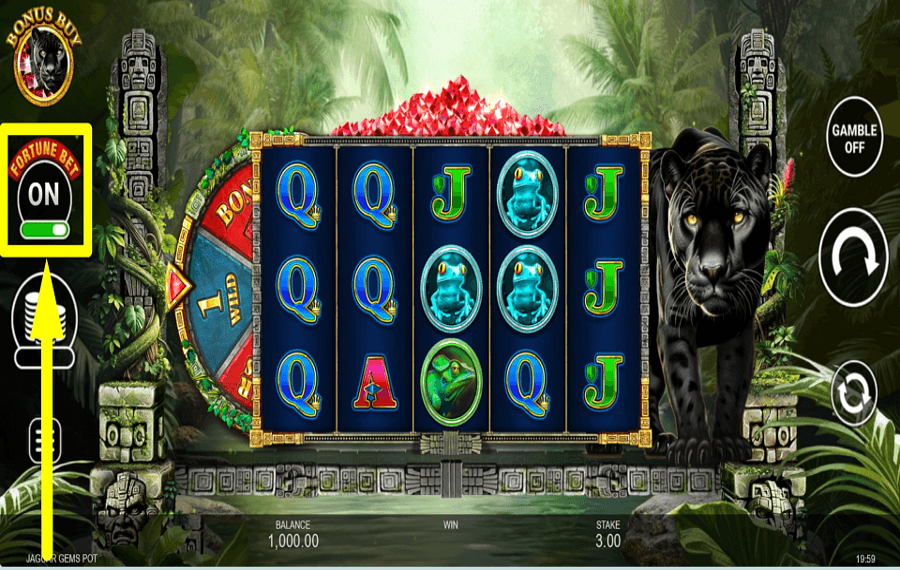 Jaguar Gems Pot ATTRIBUER DES ENJEUX ÉLEVÉS.