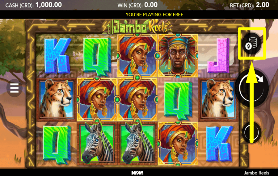 Jambo Reels CHOOSE YOUR WAGER.