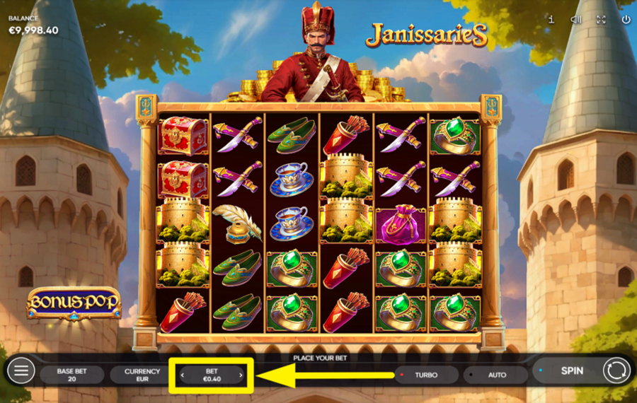 Janissaries SCEGLI L'IMPORTO DELLA TUA SCOMMESSA.