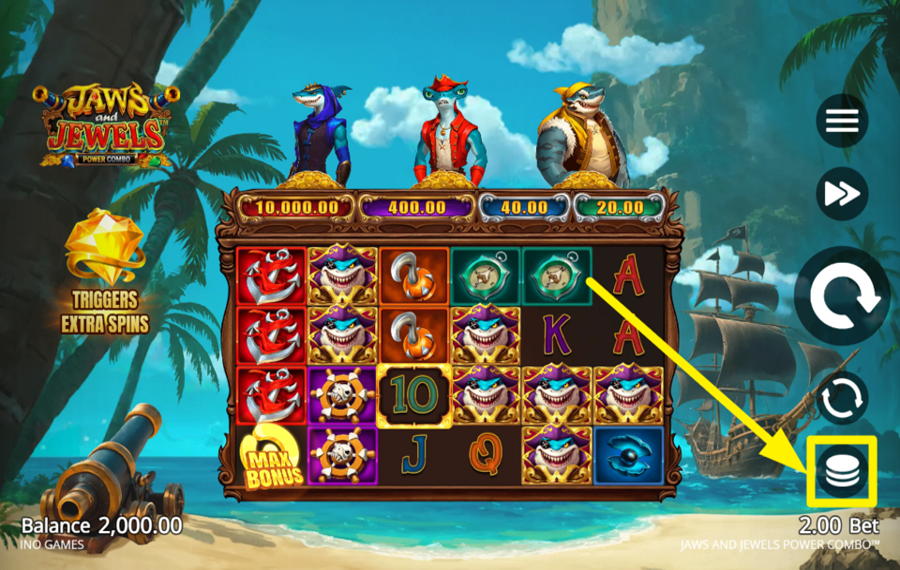 Jaws and Jewels Power Combo FAITES VOTRE MISE.