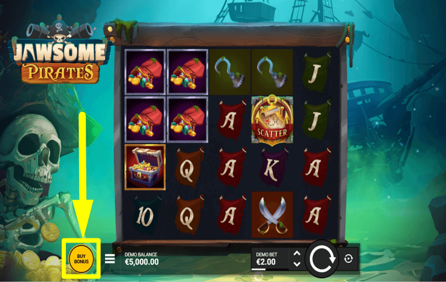 Jawsome Pirates COLLECT EXTRA SPINS.