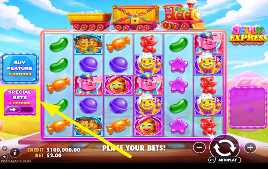 Jelly Express ACTIVER LES PARIS SPÉCIAUX.