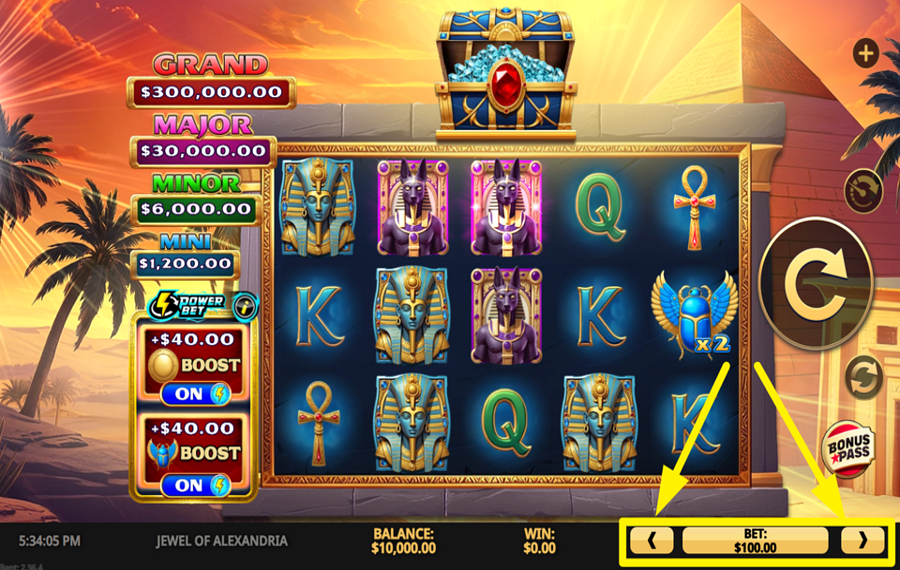 Jewel of Alexandria ИЗМЕНИТЕ СТАВКУ.