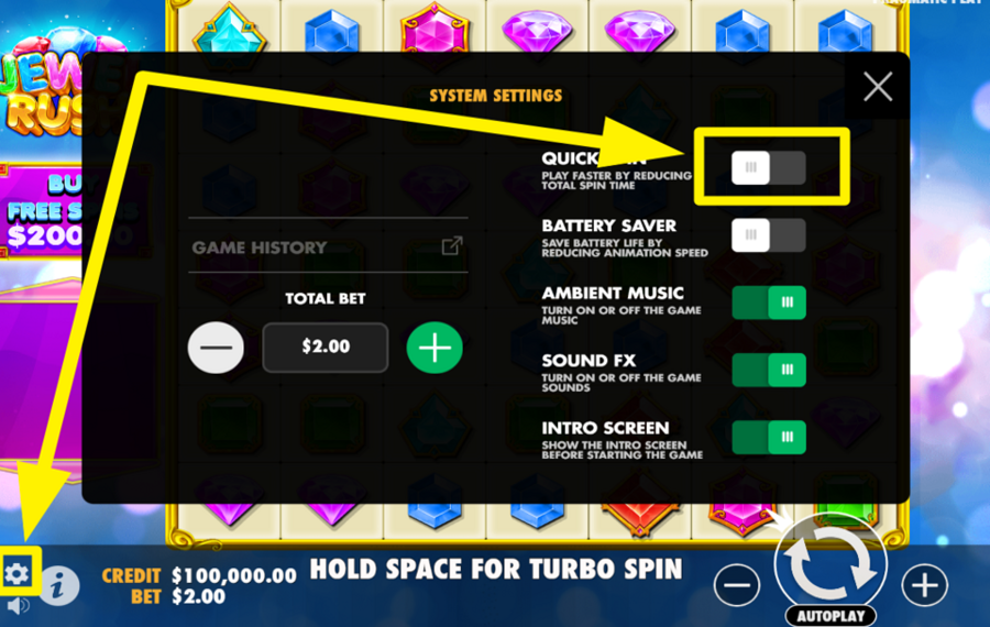 Jewel Rush AMP UP THE GAME.