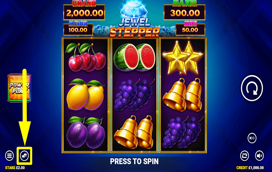 Jewel Stepper DETERMINE THE BET.