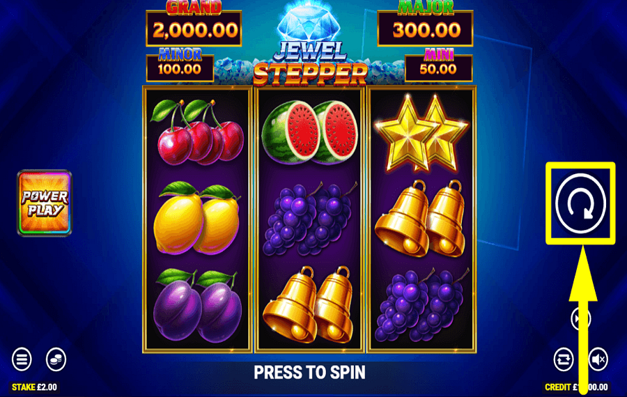 Jewel Stepper GAMBLE FOR REWARDS.