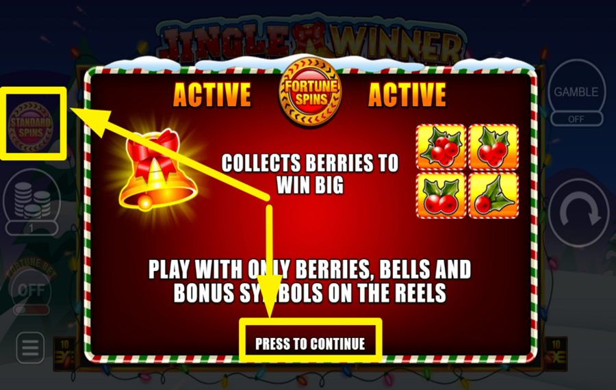 Jingle Winner AKTIVIEREN SIE FORTUNE SPINS.