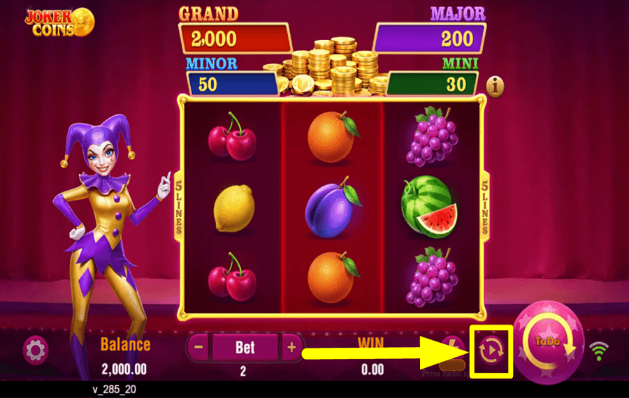 Joker Coins Hit The Cash CHOISISSEZ LA LECTURE AUTOMATIQUE.