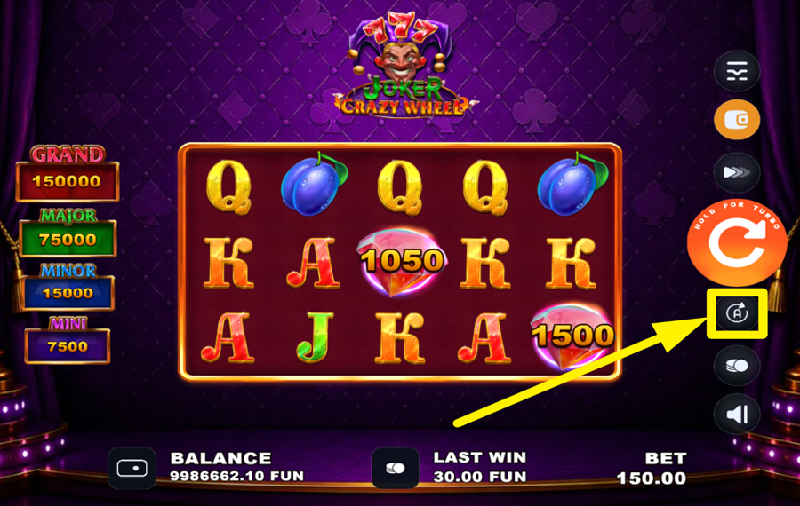 Joker Crazy Wheel USE AUTOMATED SPINS.