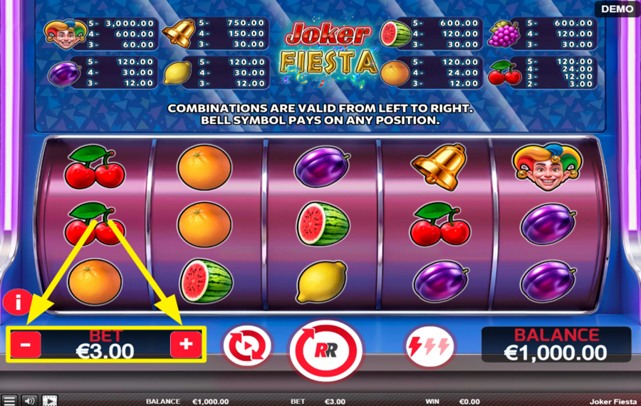 Joker Fiesta DETERMINARE LA PUNTATA TOTALE.