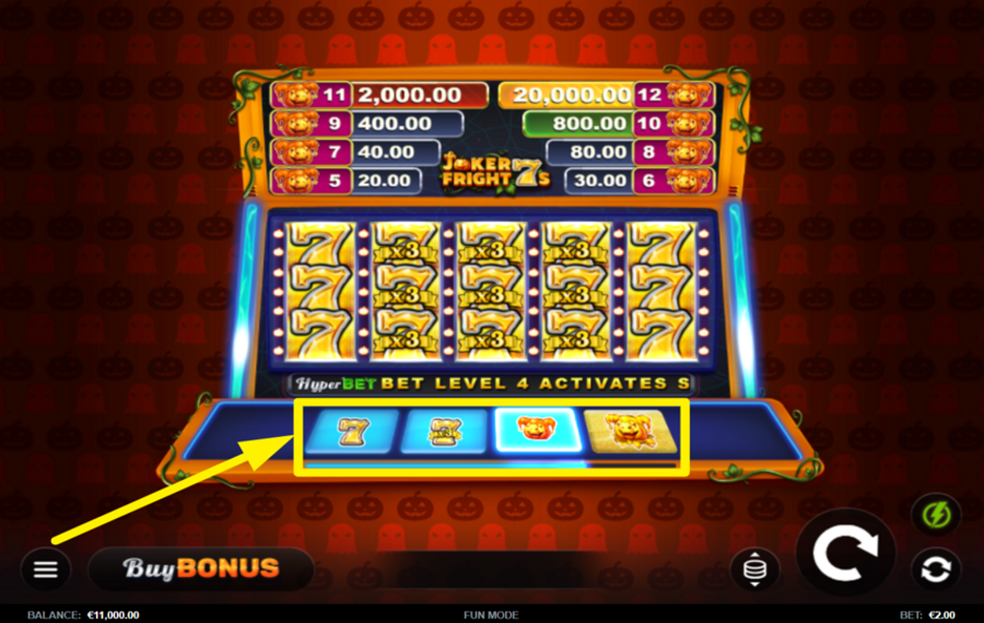 Joker Fright 7s SUBE DE NIVEL CON HYPERBET.